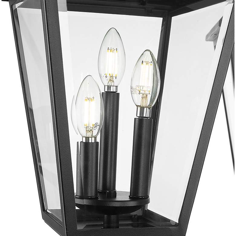 Image 4 Z-Lite Talbot 115"H Black 3-Head Outdoor Post Light w/ Base more views