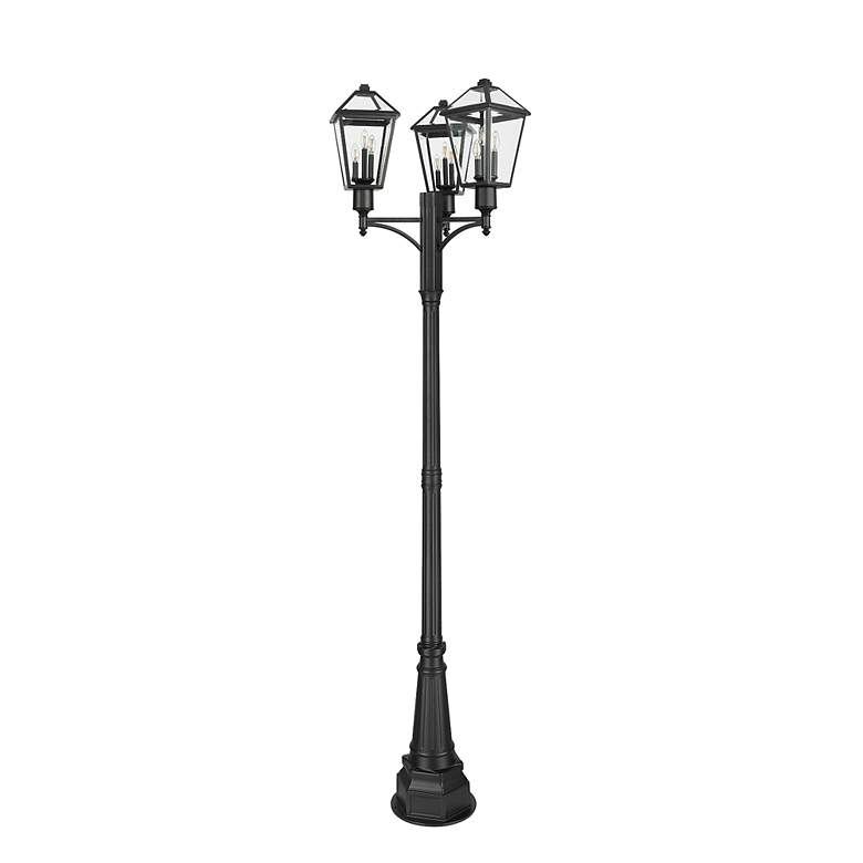Image 5 Z-Lite Talbot 115"H Black 3-Head Outdoor Post Light w/ Base more views