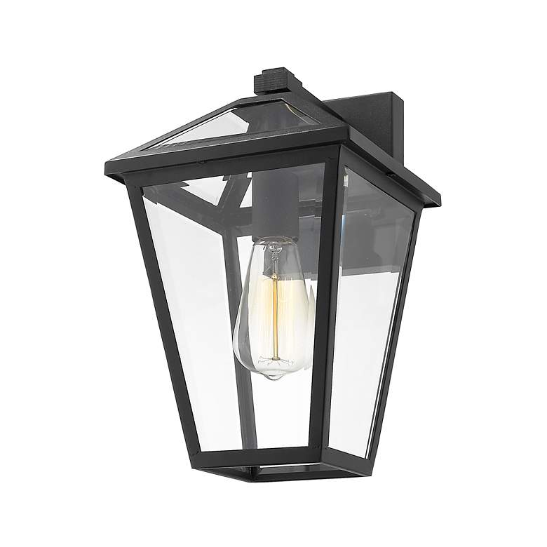 Image 4 Z-Lite Talbot 13 1/4" High Black Outdoor Wall Light more views