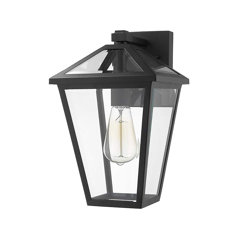 Image 7 Z-Lite Talbot 13 1/4" High Black Outdoor Wall Light more views