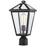 1_Z-Lite Talbot 16 1/2" High Black Outdoor Post Light