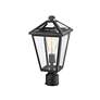 3_Z-Lite Talbot 16 1/2" High Black Outdoor Post Light more views