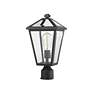 5_Z-Lite Talbot 16 1/2" High Black Outdoor Post Light more views