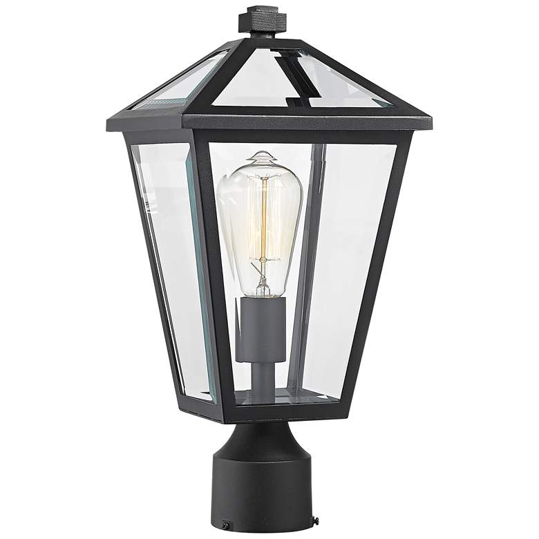 Image 1 Z-Lite Talbot 16 1/2" High Traditional Black Outdoor Post Light