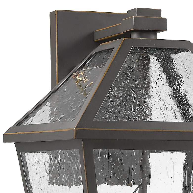 Image 2 Z-Lite Talbot 17.5" High Bronze and Seeded Glass 3-Light Outdoor Light more views