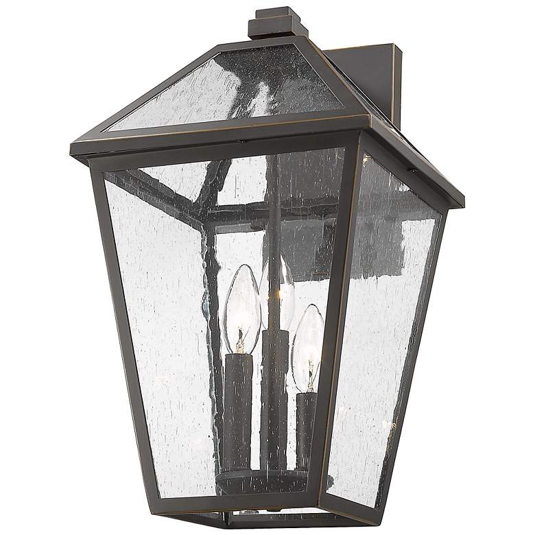 Image 3 Z-Lite Talbot 17.5" High Bronze and Seeded Glass 3-Light Outdoor Light more views