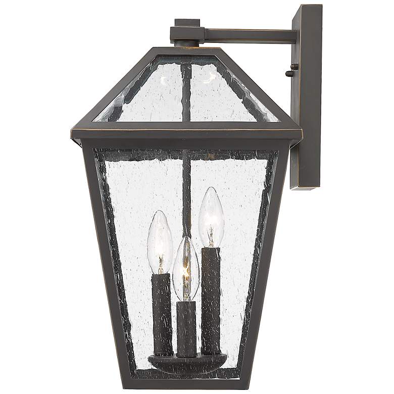 Image 4 Z-Lite Talbot 17.5" High Bronze and Seeded Glass 3-Light Outdoor Light more views
