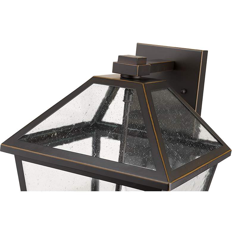 Image 7 Z-Lite Talbot 17.5" High Bronze and Seeded Glass 3-Light Outdoor Light more views