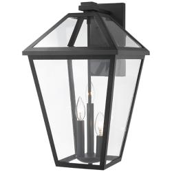 Z-Lite Talbot 17 1/2" High Black 3-Light Outdoor Wall Light