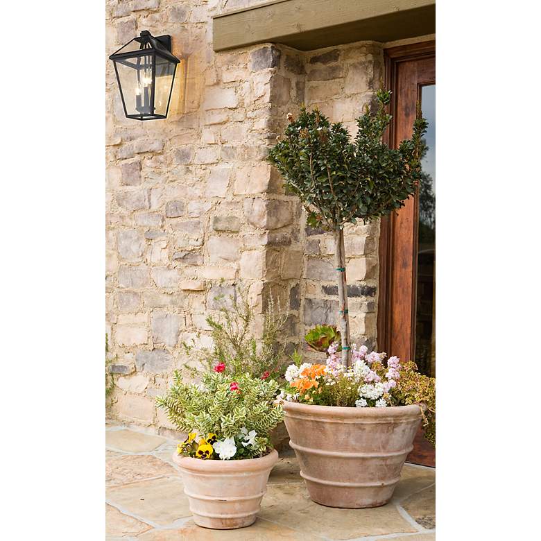 Image 4 Z-Lite Talbot 17 1/2" High Black 3-Light Outdoor Wall Light more views