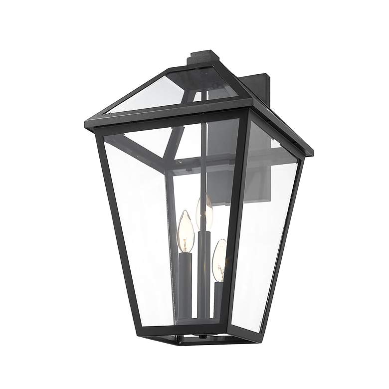 Image 7 Z-Lite Talbot 17 1/2" High Black 3-Light Outdoor Wall Light more views