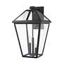 Z-Lite Talbot 17 1/2" High Black 3-Light Outdoor Wall Light in scene
