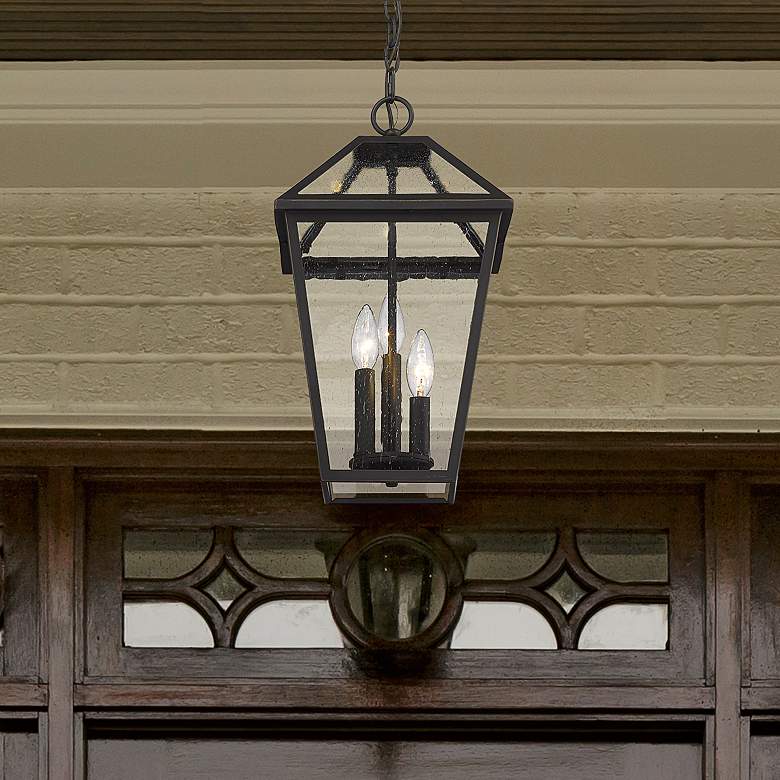 Image 2 Z-Lite Talbot 18 inch High 3-Light Outdoor Hanging Porch Light
