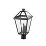 Thumbnail3 of Z-Lite Talbot 20" High Black 3-Light Outdoor Post Light more views