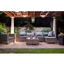 4_Z-Lite Talbot 21 1/2"H Black 3-Light Outdoor Hanging Light more views