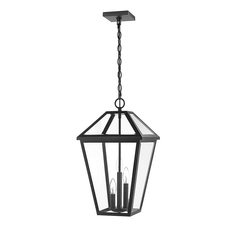 Image 5 Z-Lite Talbot 21 1/2"H Black 3-Light Outdoor Hanging Light more views