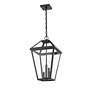6_Z-Lite Talbot 21 1/2"H Black 3-Light Outdoor Hanging Light more views