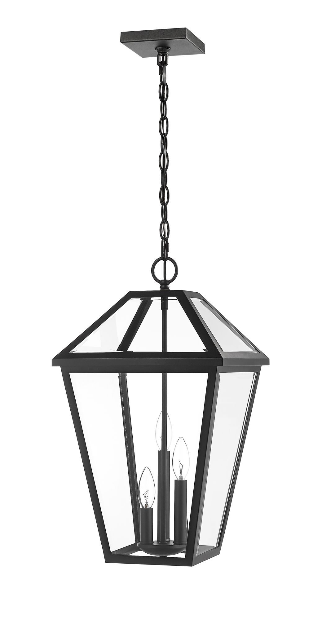 Z-Lite Talbot 21 1/2"H Black 3-Light Outdoor Hanging Light in scene