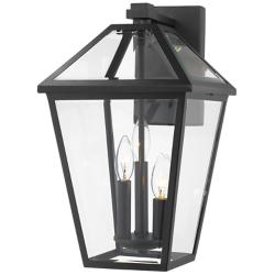 Z-Lite Talbot 21 1/4" High Black 3-Light Outdoor Wall Light