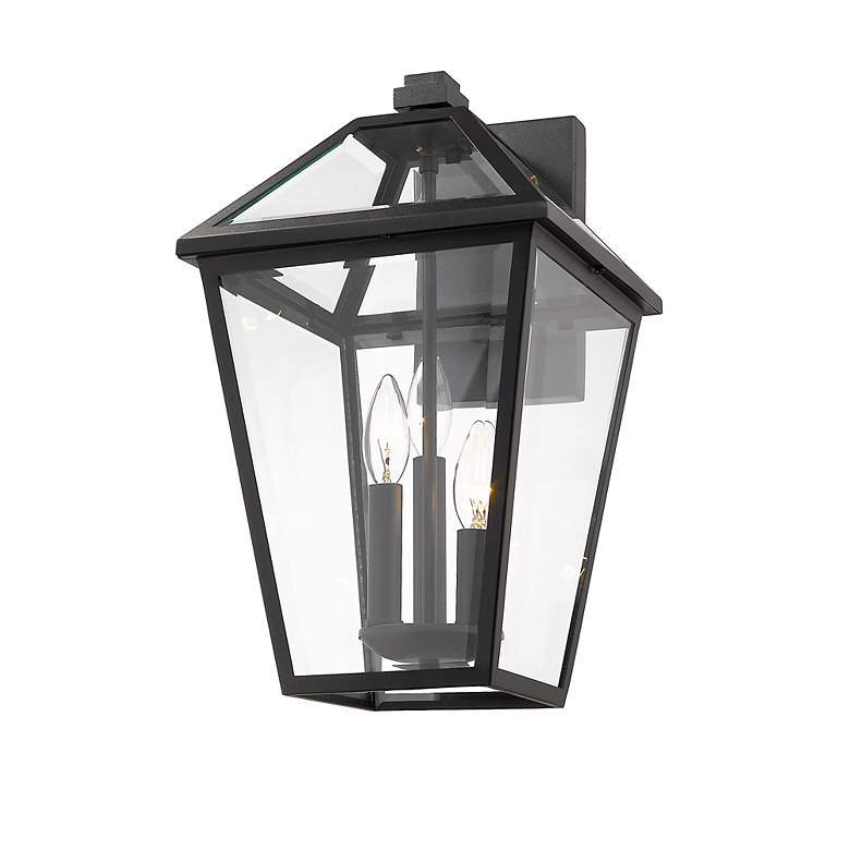 Image 6 Z-Lite Talbot 21 1/4" High Black 3-Light Outdoor Wall Light more views