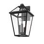 6_Z-Lite Talbot 21 1/4" High Black 3-Light Outdoor Wall Light more views