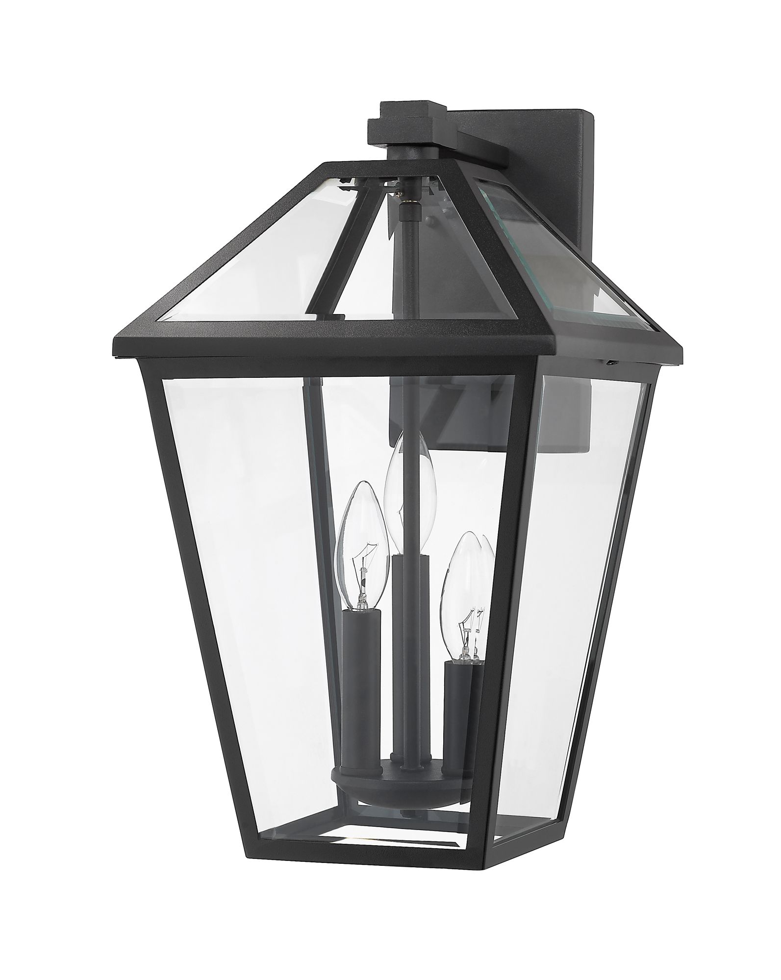 Z-Lite Talbot 21 1/4" High Black 3-Light Outdoor Wall Light in scene