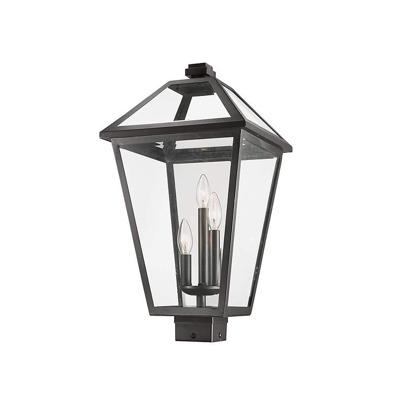 Image 2 Z-Lite Talbot 22 1/4" High Black 3-Light Outdoor Post Light more views
