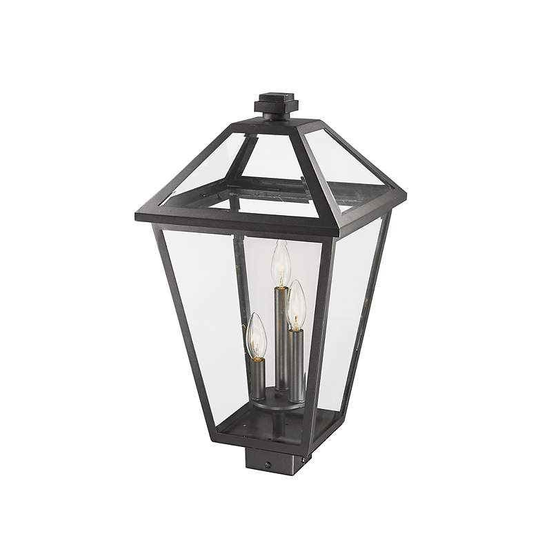 Image 3 Z-Lite Talbot 22 1/4" High Black 3-Light Outdoor Post Light more views