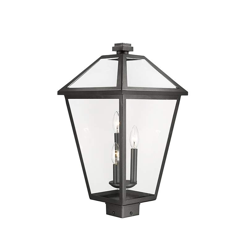 Image 4 Z-Lite Talbot 22 1/4" High Black 3-Light Outdoor Post Light more views