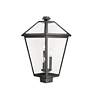 4_Z-Lite Talbot 22 1/4" High Black 3-Light Outdoor Post Light more views