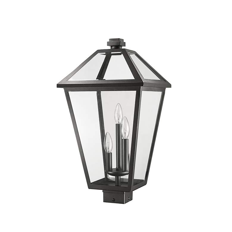 Image 5 Z-Lite Talbot 22 1/4" High Black 3-Light Outdoor Post Light more views