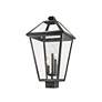6_Z-Lite Talbot 22 1/4" High Black 3-Light Outdoor Post Light more views