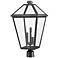 Z-Lite Talbot 23 3/4" High Black 3-Light Outdoor Post Light