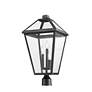 Thumbnail2 of Z-Lite Talbot 23 3/4" High Black 3-Light Outdoor Post Light more views