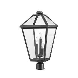 Image5 of Z-Lite Talbot 23 3/4" High Black 3-Light Outdoor Post Light more views