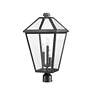 5_Z-Lite Talbot 23 3/4" High Black 3-Light Outdoor Post Light more views