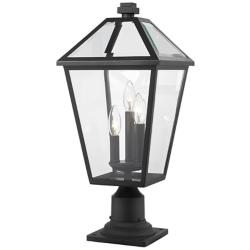 Z-Lite Talbot 3 Light Outdoor Pier Mounted Fixture in Black Finish