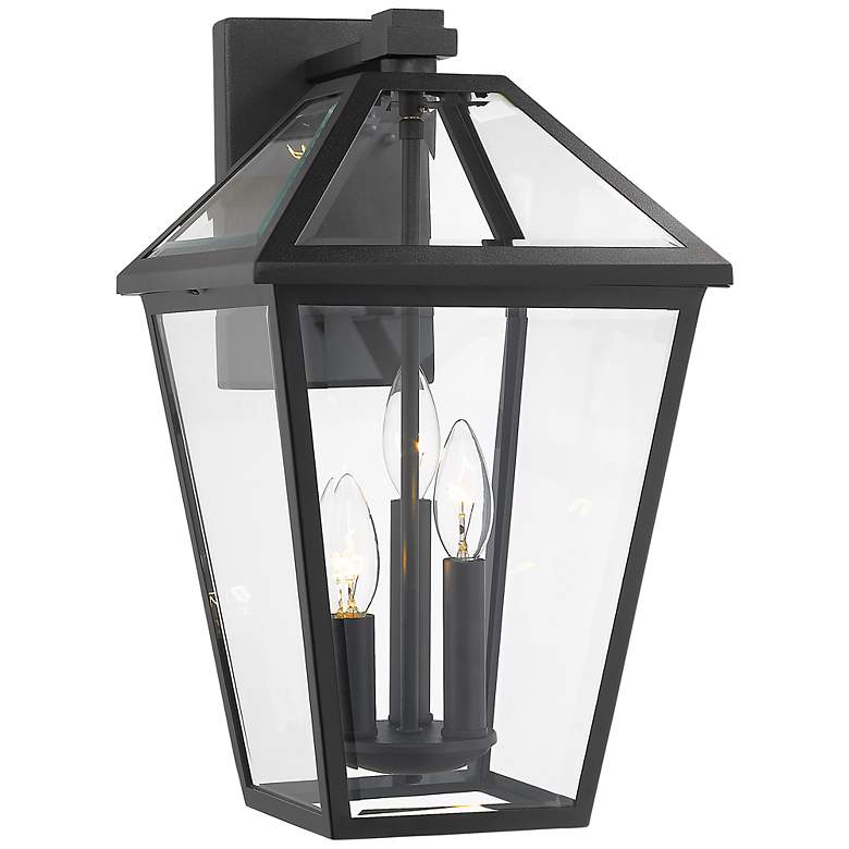 Image 2 Z-Lite Talbot 3 Light Outdoor Wall Sconce in Black