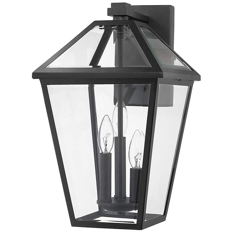 Image 7 Z-Lite Talbot 3 Light Outdoor Wall Sconce in Black more views