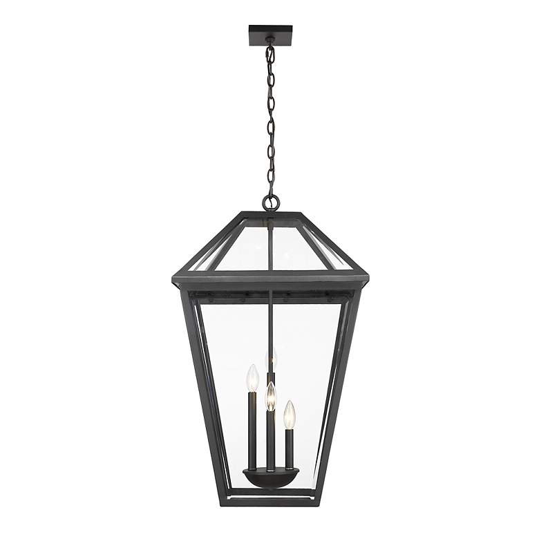 Image 5 Z-Lite Talbot 32 1/4"H Black 4-Light Outdoor Hanging Light more views