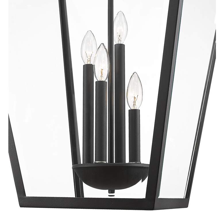 Image 6 Z-Lite Talbot 32 1/4"H Black 4-Light Outdoor Hanging Light more views