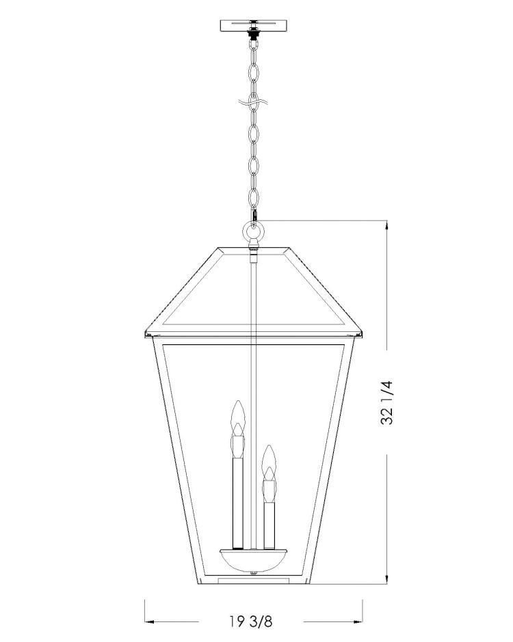 Z-Lite Talbot 32 1/4"H Black 4-Light Outdoor Hanging Light
