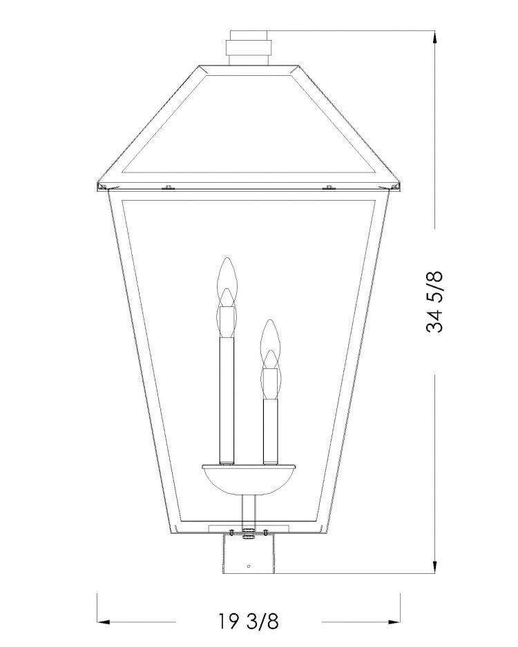 Image 6 Z-Lite Talbot 34 1/4" High Black 4-Light Outdoor Post Light more views
