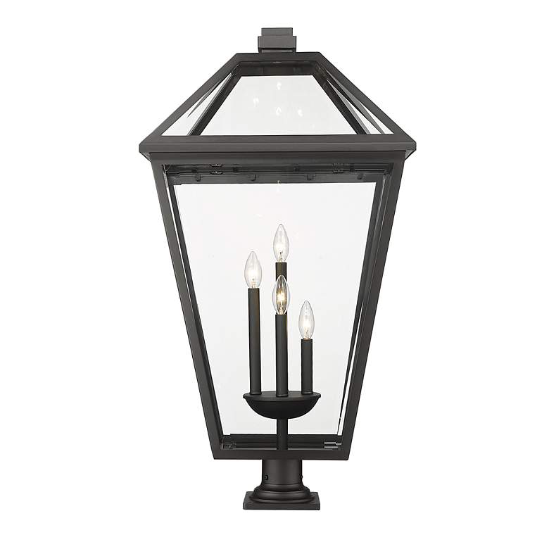 Image 4 Z-Lite Talbot 36 3/4" High Black 4-Light Outdoor Pier Light more views