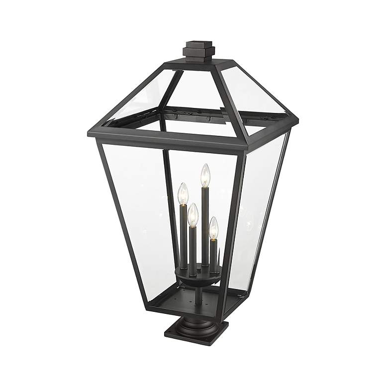 Image 5 Z-Lite Talbot 36 3/4" High Black 4-Light Outdoor Pier Light more views