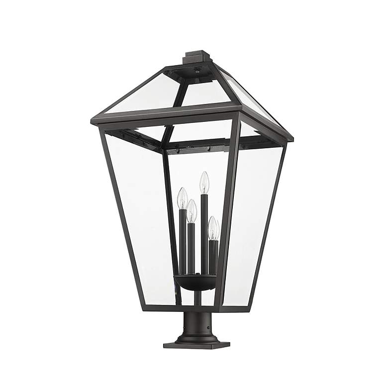 Image 7 Z-Lite Talbot 36 3/4" High Black 4-Light Outdoor Pier Light more views