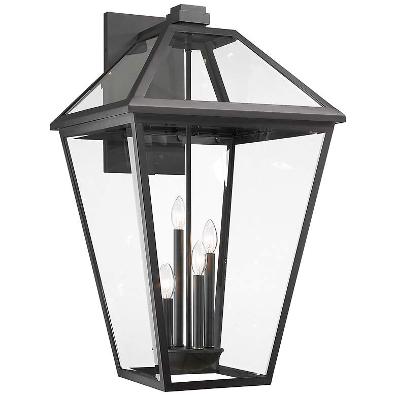Image 1 Z-Lite Talbot 4 Light Outdoor Wall Sconce in Black
