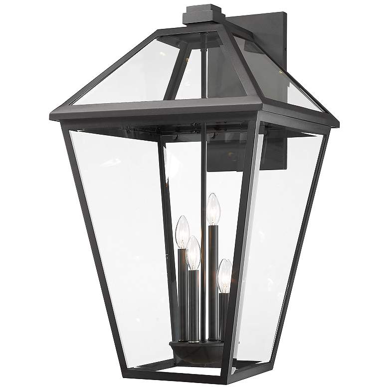 Image 1 Z-Lite Talbot 4 Light Outdoor Wall Sconce in Black