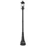 1_Z-Lite Tiberius 107 1/4"H Black Outdoor Post Light with Base
