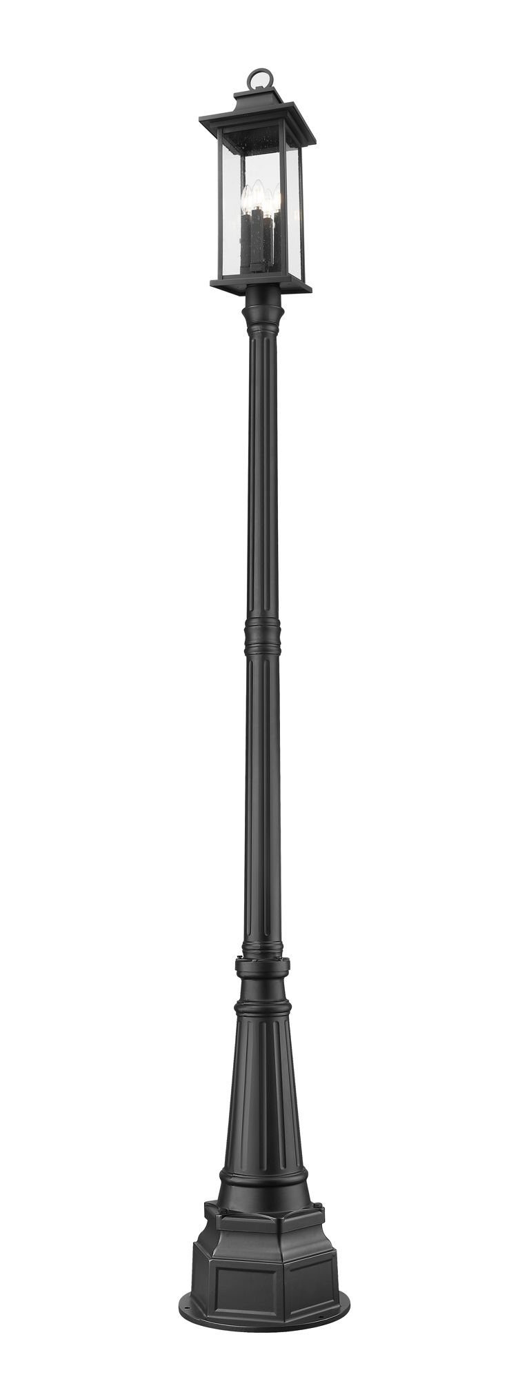 Image 5 Z-Lite Tiberius 107 1/4"H Black Outdoor Post Light with Base more views